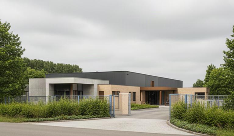 Discrete buitenzijde van een beveiligde opslagfaciliteit aan de Bartelerweg in Haaksbergen