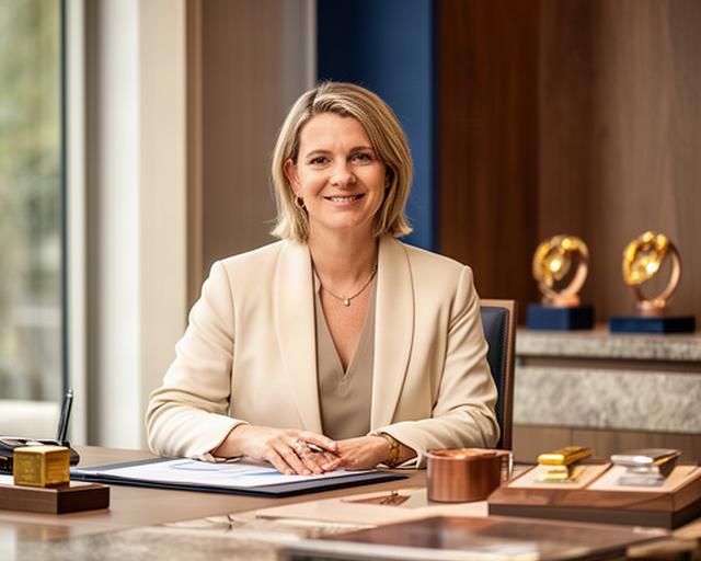 Trishna Eekelen in het kantoor van een edelmetaalspecialist in Haaksbergen